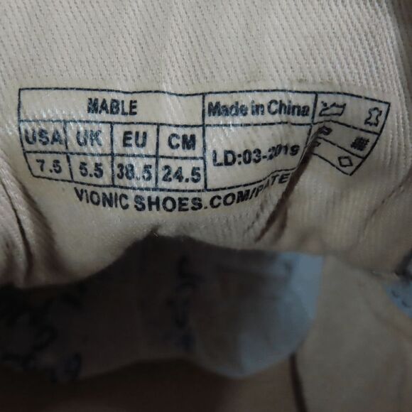 Vionic Pro Grey/Pink Leather Mahoney Mable Pro Work Casual Sneaker 7.5 - Picture 4 of 7